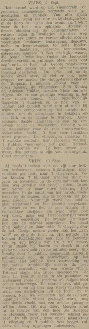 Provinciale Drentsche en Asser courant, 11 september 1911