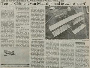 ‘Toestel Clément van Maasdijk had te zware staart’