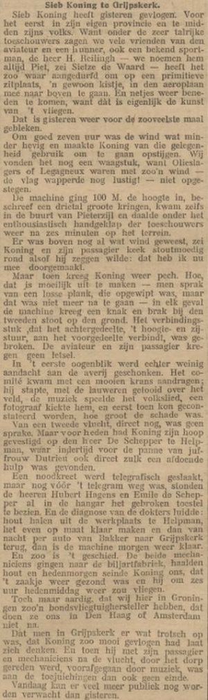 Nieuwsblad van het Noorden, 18 augustus 1911