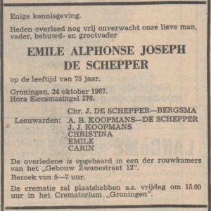 Nieuwsblad van het Noorden, 25 oktober 1967