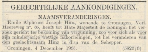 Nederlandsche Staatscourant, 8 december 1936