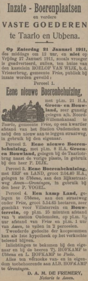 Nieuwsblad van het Noorden, 7 januari 1911