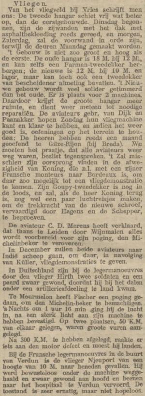 Nieuwsblad van het Noorden, 16 september 1911