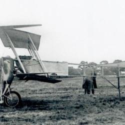M Ladougne's Goupy Biplane in Doncaster, Yorkshire