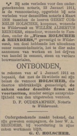Nieuwe Veendammer courant, 28 januari 1911