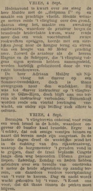Provinciale Drentsche en Asser courant, 5 september 1911