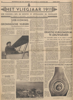 Het vliegjaar 1911, Sieb Koning's ups en downs in Groningen en Friesland