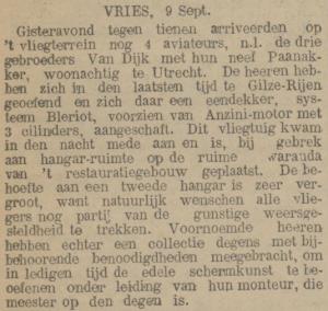 Provinciale Drentsche en Asser courant, 9 september 1911