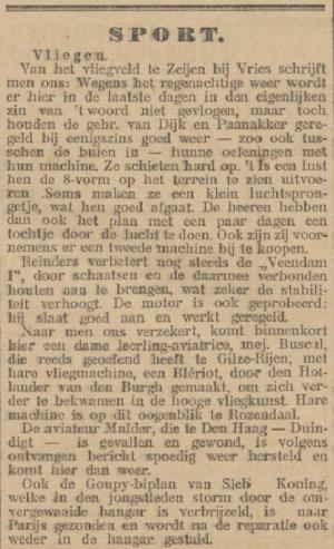 Nieuwsblad van het Noorden, 6 oktober 1911